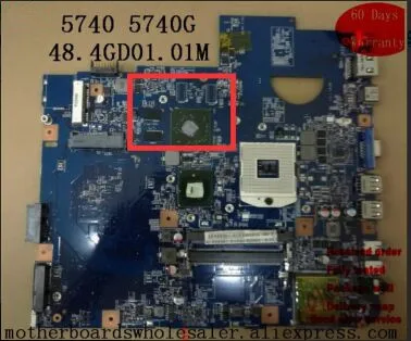 Материнская плата для Acer 5740 5740G системная . 4gd01.01m MBPMG01001 протестирована |