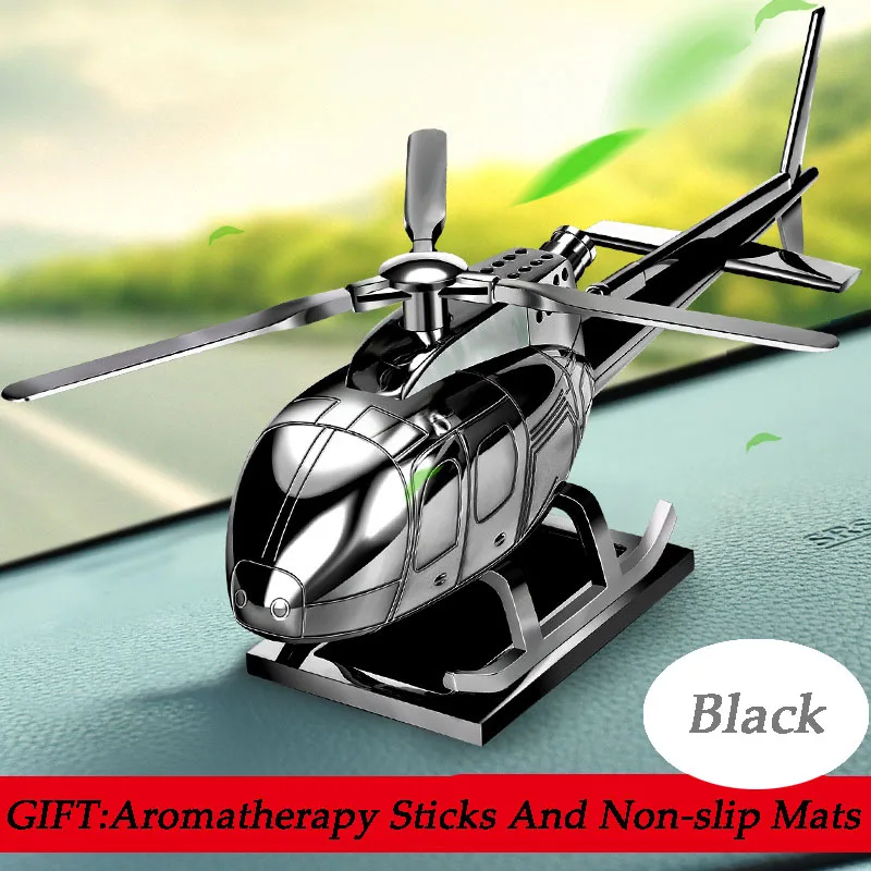Tefanball Car Supplies Aromatherapy Helicopter Aircraft Decoration Gift Solar Car Perfume Fragrance Car Airplane Ornament - Название цвета: Gun color