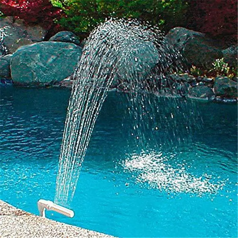 Adjustable Swimming Pool Waterfall Fountain Kit Gardening Water Spray Tool #Z 