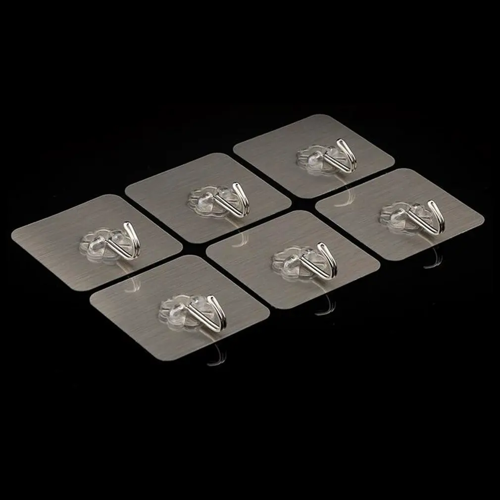 Bathroom Power Hook Shaver Shape 304 Stainless Steel Wire Drawing Process Adhesive Hook Double Hooks Nailless Hooks