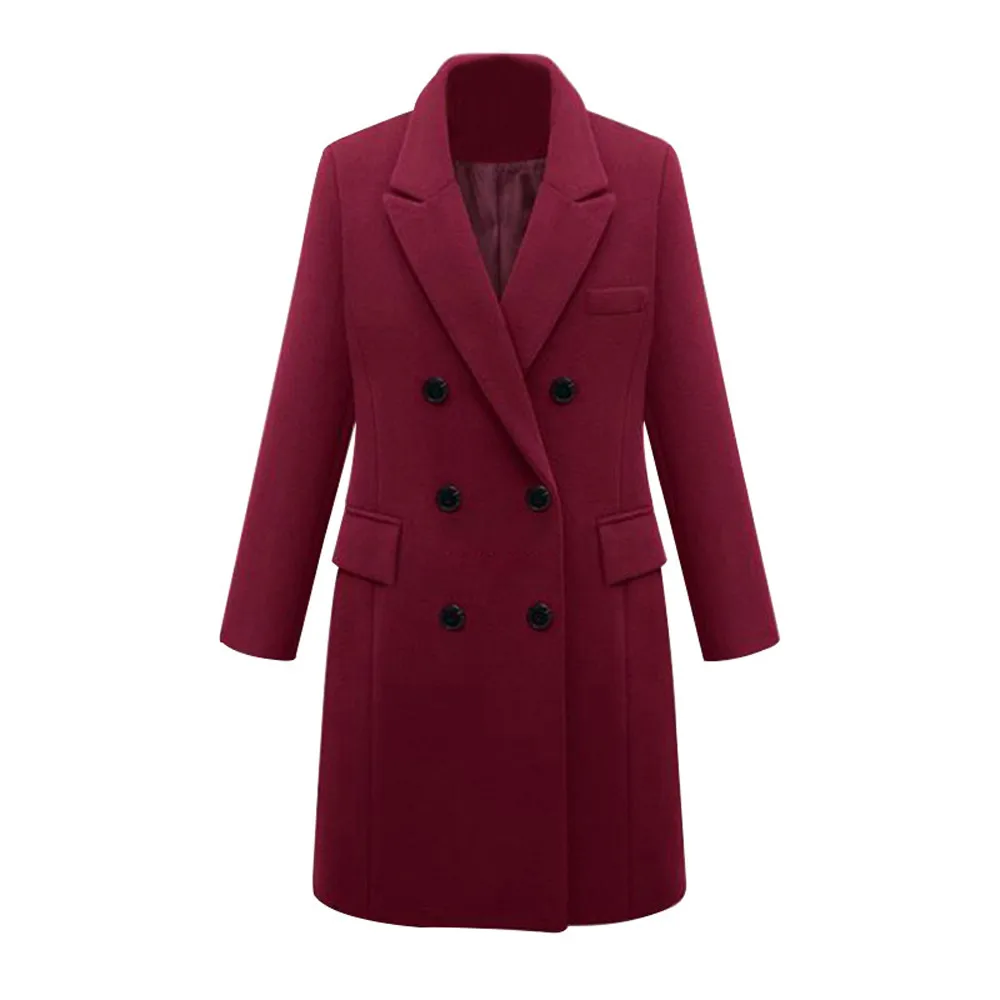 JAYCOSIN Autumn Winter Jacket Coats Female Long Overcoat Zipper Outerwear Warm Thick Female Red Hoodies Jackets Plus Size S-5XL