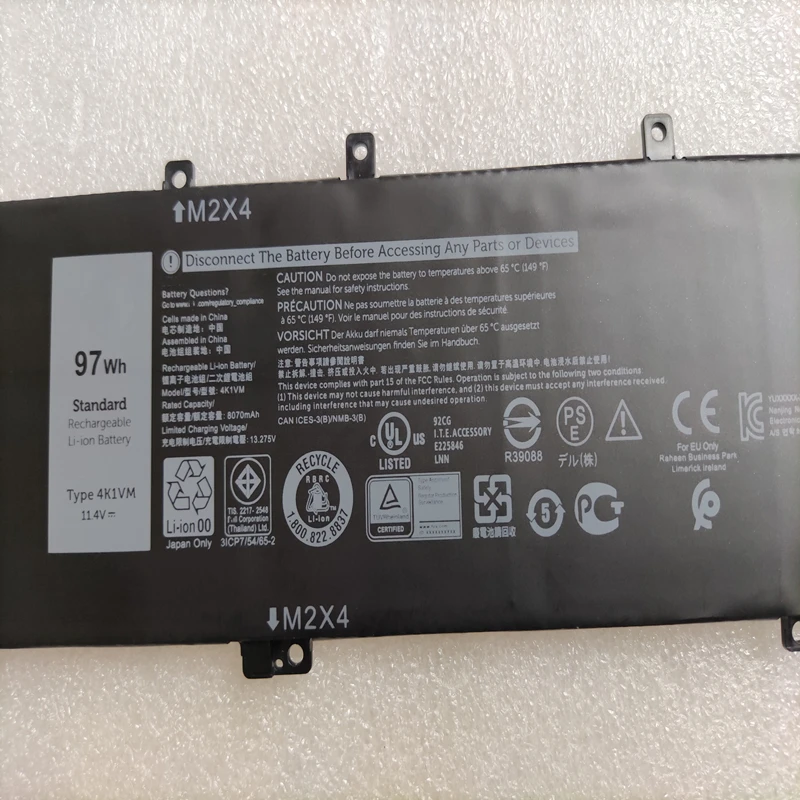 Bateria do Portátil para Dell 4k1vm V0gmt Xycw0 Ncc3d W62w6 Xps 15 17 P46e Inspiron 7500 7501 7700 g7 n7 Precisão 7590 5520 5530 5540 - Imagem 2