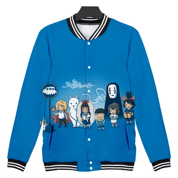 

Harajuku Spirited Away Baseball Uniform men/women winter jacket coat Polyester Casual Baseball Jacket Fashion New Streetwear
