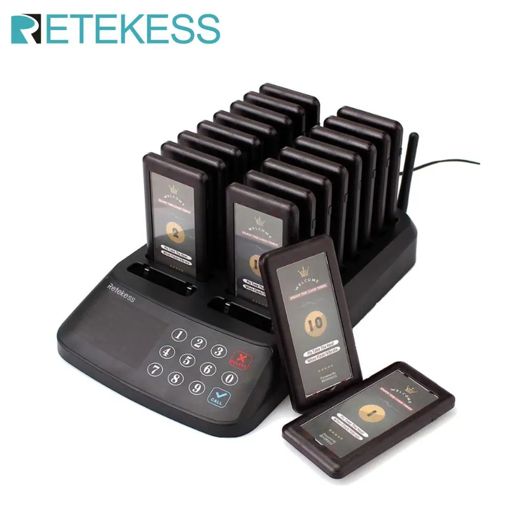Retekess T115 ресторанный пейджер с 18 пейджерами для ресторана клиника больница