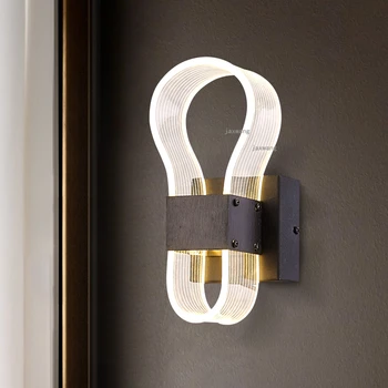 

Postmodern Home Decor LED Wall Lamps Nordic Beside Bedroom Sconces Wall Lamp Creative Living Room Wall Light Kitchen Fixtures