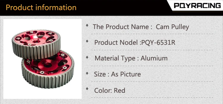 motor de alumínio ajustável polia cam engrenagem vermelho wx6531r