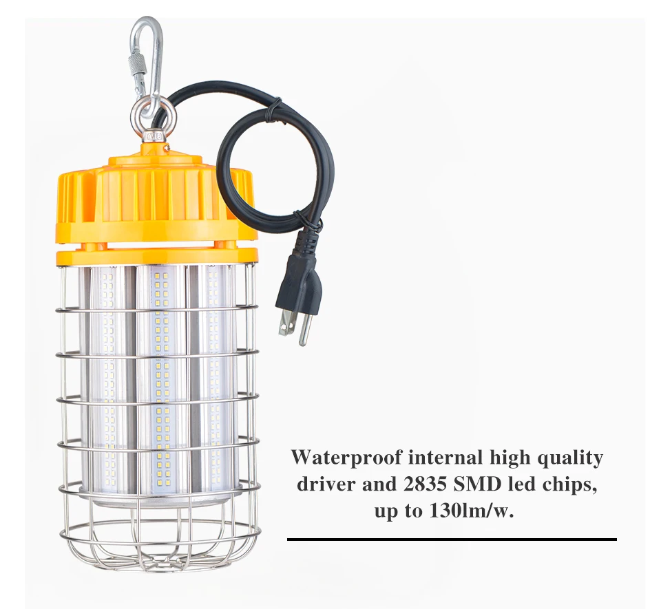 100-277V подвесной светодиодный рабочий свет, светодиодный светильник, 5000 K, переносная Светодиодная лампа, приспособление для наружного