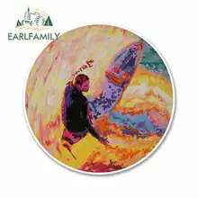 EARLFAMILY 13cm x 13cm for Surfer Anime Funny Car Stickers Fine Decal Vinyl JDM Motorcycle Helmet Truck Graphics Car Accessories