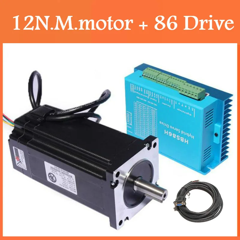 

Nema 34 Stepper Motor Driver Servo Motor 86HSE12N+HBS86H Closed-loop step motor 12NM Nema34 86 Hybrid closed loop 2-phase