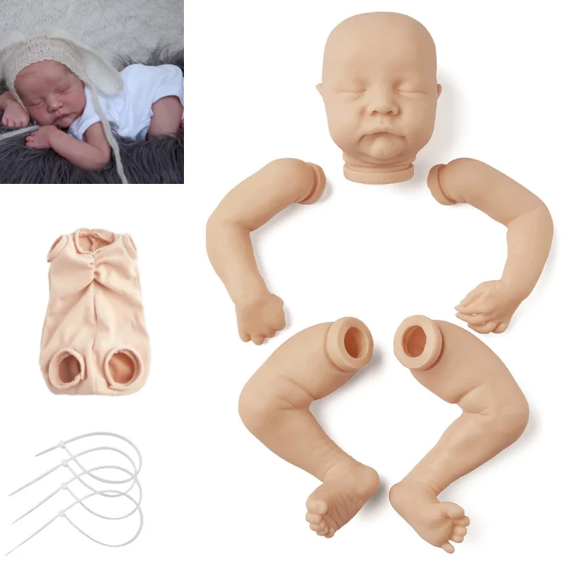 18 pulgadas muñeco Levi-Kit bebé recién nacido molde muy realista vinilo chica cuerpo artista-DIY pendientes en muñeca Kit de piezas
