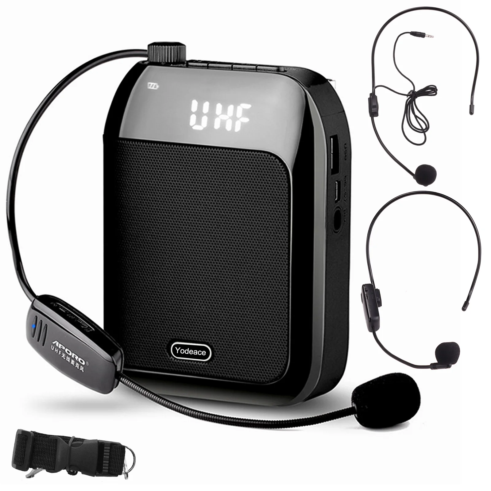Gosear 15W 2400mAh Portable Bluetooth Voice Amplifier free ship Multifunctional Recording Speaker Wireless Microphone for Teach |