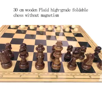 

Folding Wooden Chess Set Wood Game Set Large Wooden Board Folding Storage Box Hand Carved Wood DIY Arts Crafts
