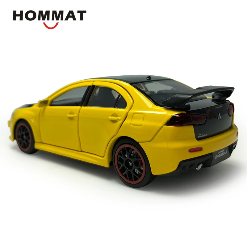 HOMMAT 1:32 Mitsubishi Lancer Evolution 10 с черной крышей справа, металлический сплав, литые игрушки, модели автомобилей, игрушки для детей