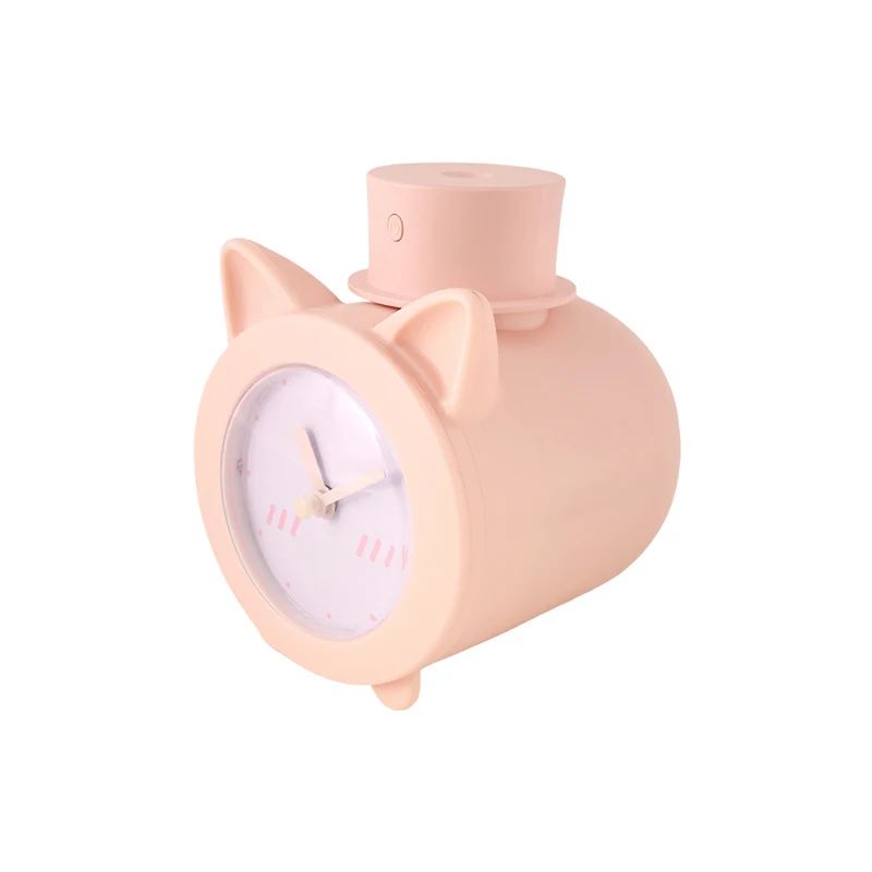 Pink Time Cat Humidifier USB Charging Essential Oil Diffuser Aromatherapy Humidifier Office Atomizing Humidifier USB Portable Family - Цвет: Pink