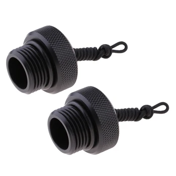 

2 Pack DIN Tank Valve Threaded Dust Plug Protector Cap Diving Tank Accessory