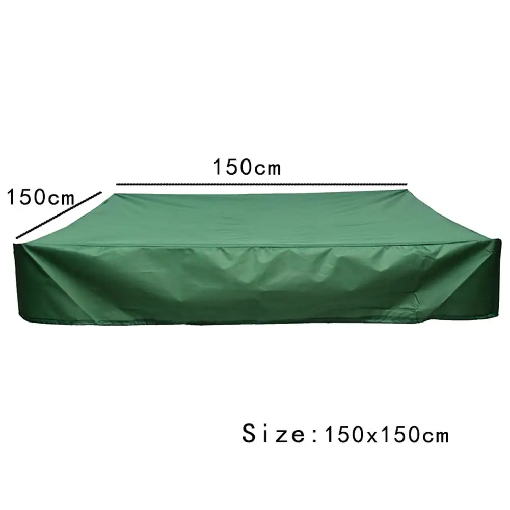150cm x 150cm Садовый маленький бассейн Водонепроницаемый козырек от Солнца Ткань Оксфорд зеленый бункер крышка с тяговой веревкой 95% УФ-стойкая детская игрушка 4 - Цвет: 150cm x 150cm