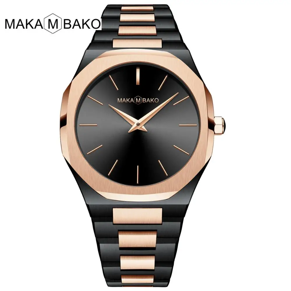 Японский механизм, высокое качество, водонепроницаемые женские часы из нержавеющей стали, топ класса люкс, бренд, новинка, золотые, черные, квадратные женские наручные часы - Цвет: M132-H1
