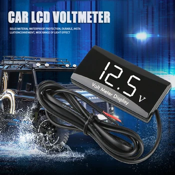 

LED Car Multi-function Led Waterproof Digital Display Voltmeter Car And Motorcycle Battery Test Voltmeter Refitted Voltmeter