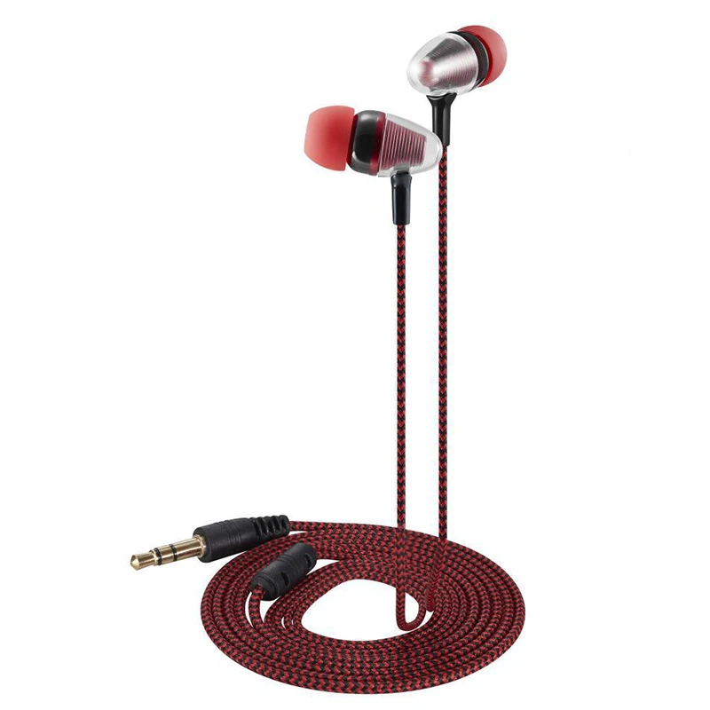 Универсальные наушники для телефонов Android плетеный провод наушников вес