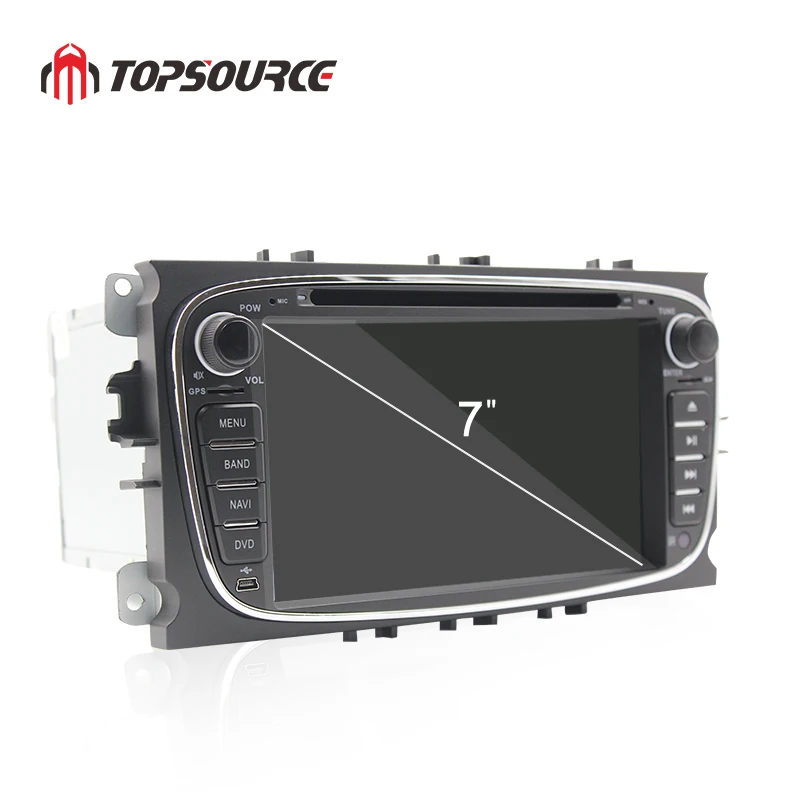 Discount TOPSOURCE Android 8.1 2GB RAM Car Multimedia Player GPS Navi 2 Din Auto DVD Radio for Ford Focus Kuga S-MAX Mondeo C-MAX Galaxy 3