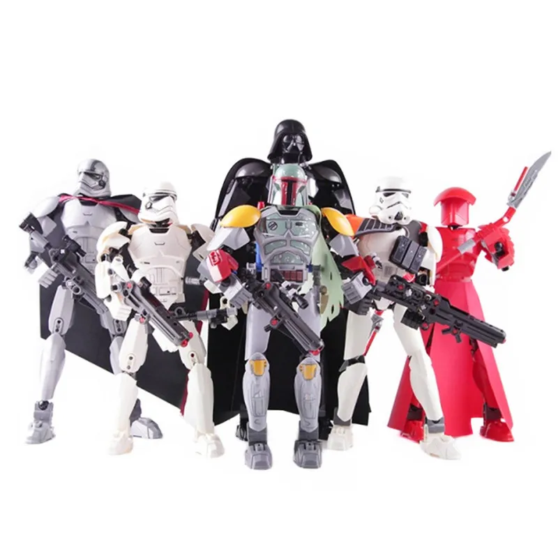 

Disney Star Wars Imperial Stormtrooper Anime Peripheral Movable Building Block Doll Model Children PVC Character Model Toy Gift