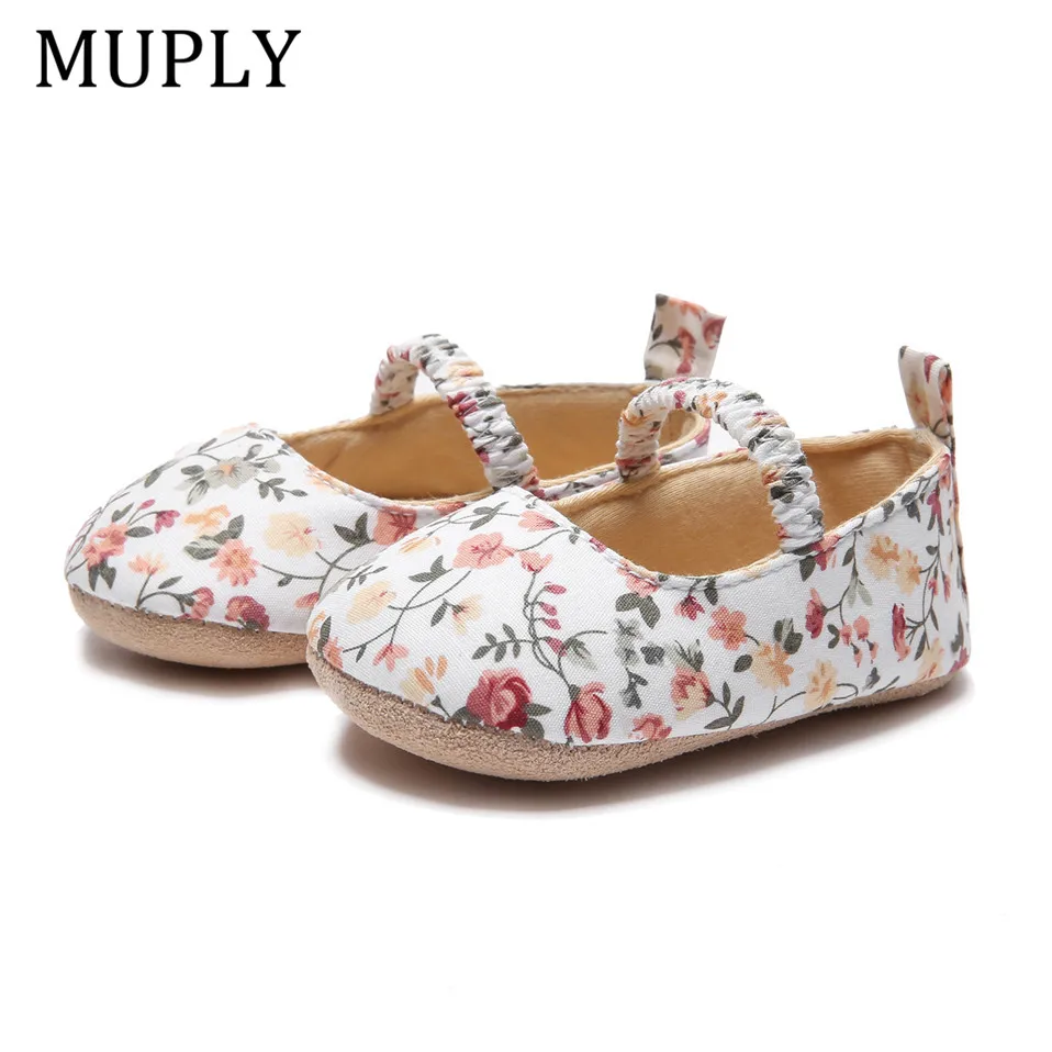 

2020 New Arrival Baby Grils Shoes For Newborn Spring Autumn Print Floral Infant Toddler Soft Sole Crib Shoes