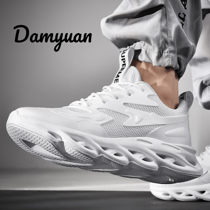 Online Damyuan 2019 nueva moda clásica 46 hombres Flyweather edredón sin cuero Casual ligero Jogging deportes tamaño 48 zapatos