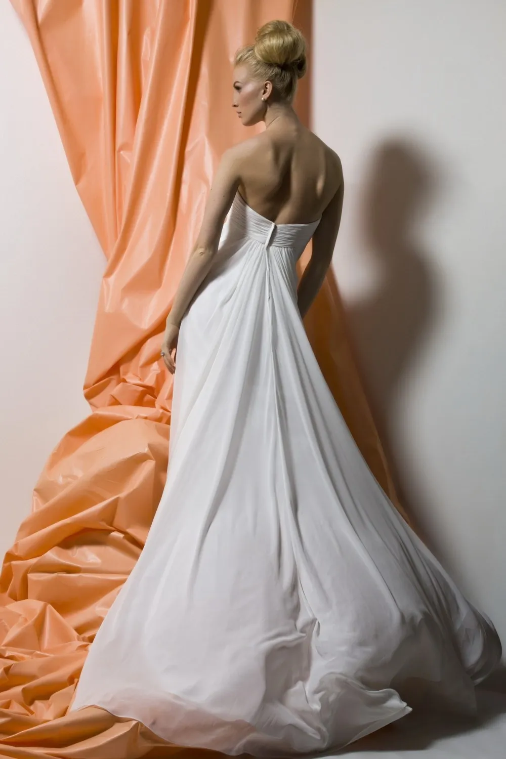 Robe de soiree Новое модное милое платье vestido de noiva для беременных женщин, белое шифоновое длинное свадебное платье, платья подружки невесты
