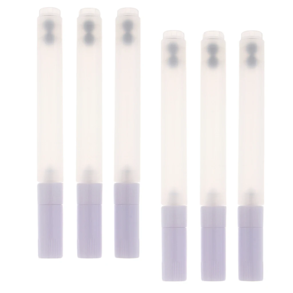 6Pcs 4.5mm Flat Tip Watercolor Oil Acrylic Paints Marker Pen Ink Refill Tube