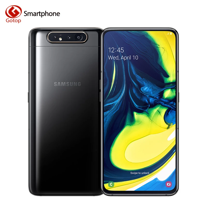 Samsung Galaxy A80 6,7 дюймов Android 9,0 восьмиядерный смартфон 8 ГБ ОЗУ 128 Гб ПЗУ 48MP + 8MP + Поворотная камера 3700 мАч мобильный телефон