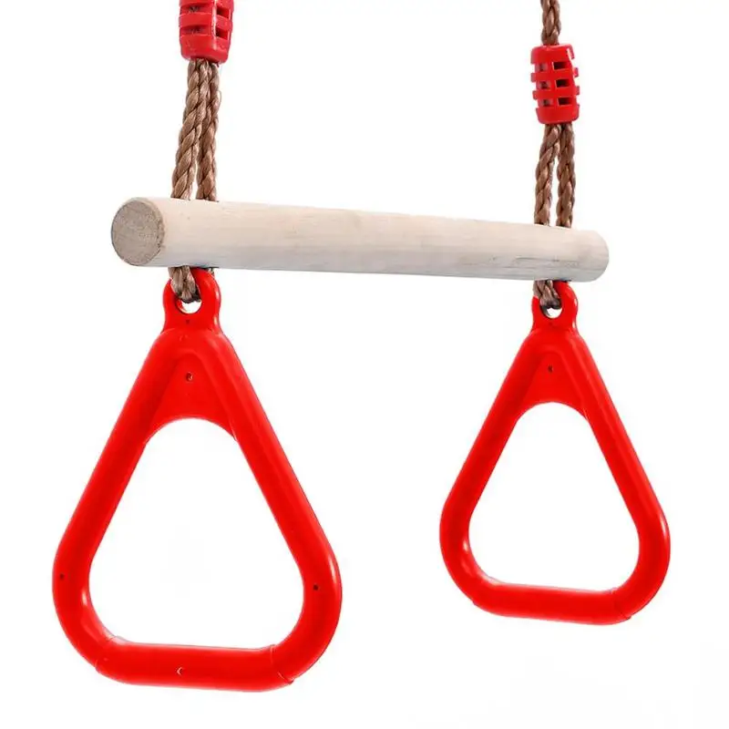 Kids Fitness Toy Wooden Rope Ladder Multi Rungs Climbing Game Toy Outdoor Training Activity Safe Sports Rope Swing Swivel Rotary 16