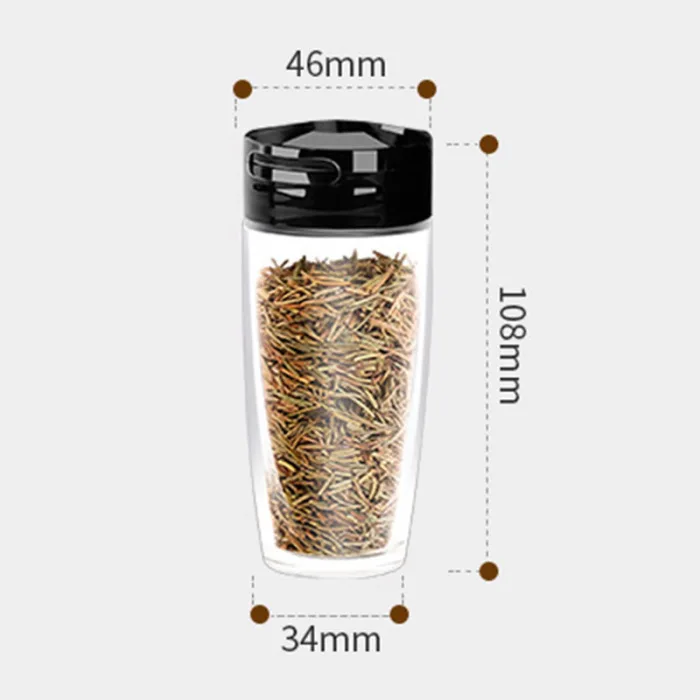 7Pcs/Set Lead-free Glass Seasoning Bottle Kit Rotating Seasoning Oil Tank Kitchen Supplies BJStore