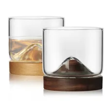 Creative Japanese-style hill type thick heat-resistant glass wine glass home bar whiskey glass white wine wine glass LB10212