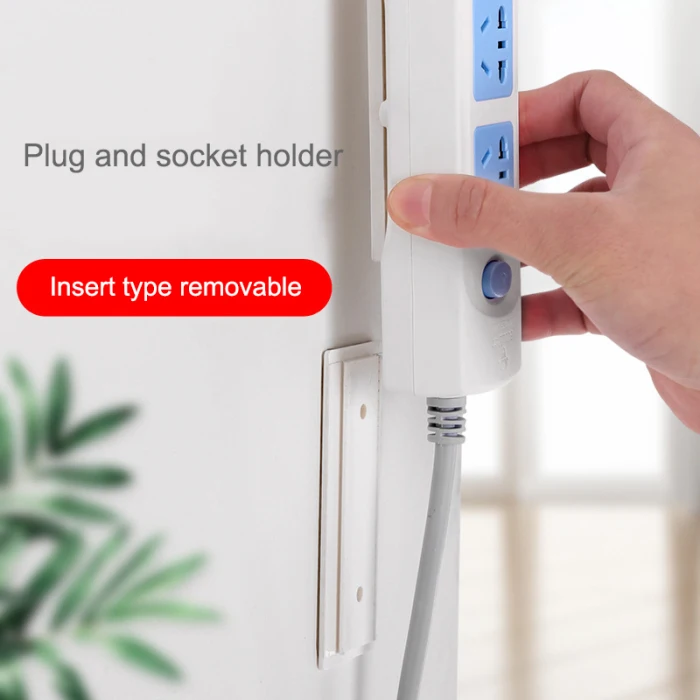 Горячая Волшебная вилка держатель бесшовный Пробивной вилки стикер настенный фиксатор питания держатель ленты для розеток 688