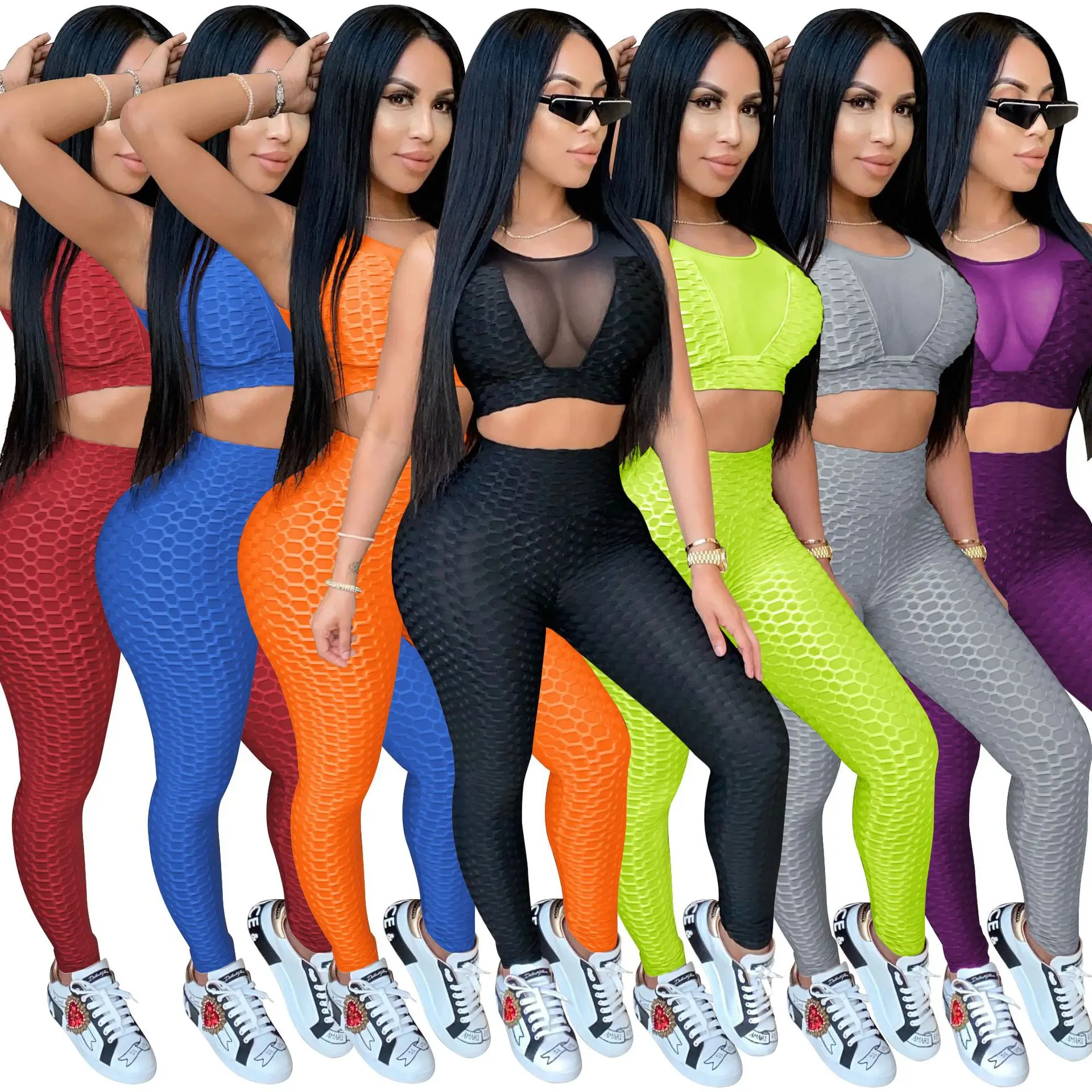 

Sexy Mesh Patchwork Jumpsuit Women Sleeveless Round Neck Bodysuit Romper See Through Long Pants Night Party Club Jumpsuit
