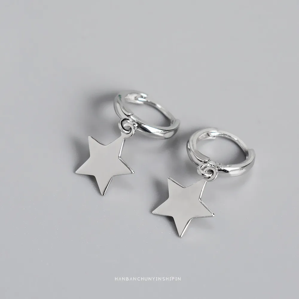 

Personalized star ear buckle s925 sterling silver earrings new version female five-pointed star ear clip hypoallergenic jewelry