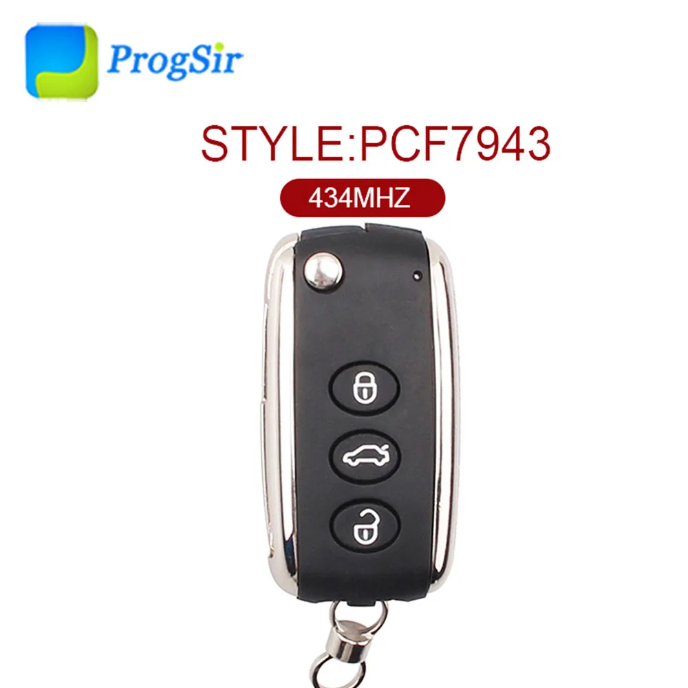 3 кнопки 434 МГц умный ключ приближения для Bentley-PCF7943 с Keyless Go