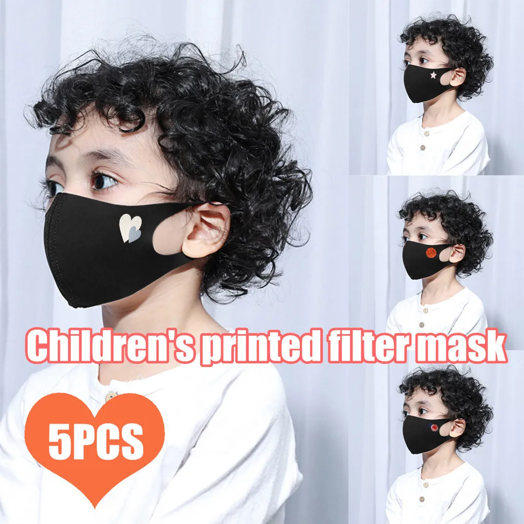 

STARSHINE 5PCS Disposable Protective mask maske masker Masks Ice Silk Cotton Cute Children Breathable Respirator Kids Face Mask