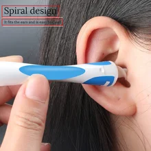 360° Rotating Ear Wax Cleaning Tool,reusable Ear Cleaner for Children,ear Pick for Adults,with Replaceable Drill Bits Ear Pick
