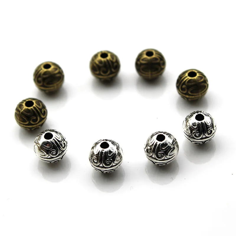 50 Tibetan Silver Lanterne Spacer Bead Charm Jewelry Finding Making Craft 4 mm À faire soi-même