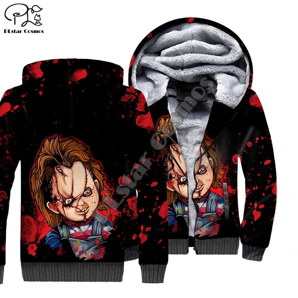 horror zipper hoodies