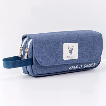 

Large Capacity Exquisite Canvas Portable Pencil Case ， School Pen Case Supplies Pencil Bag Pencils Pouch Stationery。