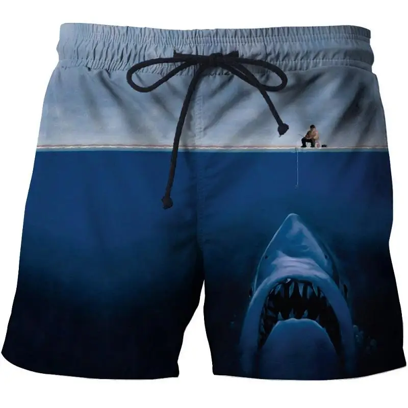 3D fish printed men's swimsuit swim shorts fun beach shorts swim shorts men's running sport surf shorts Asia plus size s-6xl