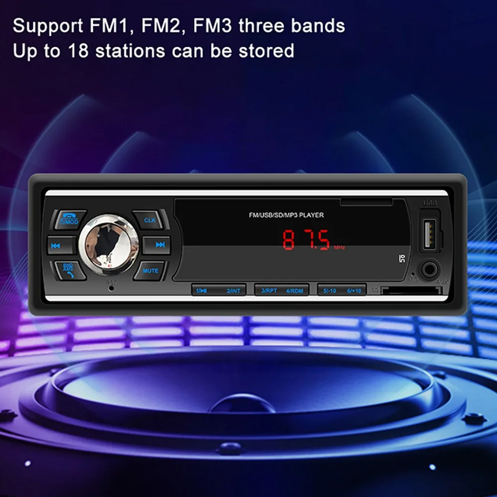 Автомагнитола 1 Din стерео FM Aux вход приемник SD USB JSD-520 12 В In-dash - Цена: 522,27 руб.