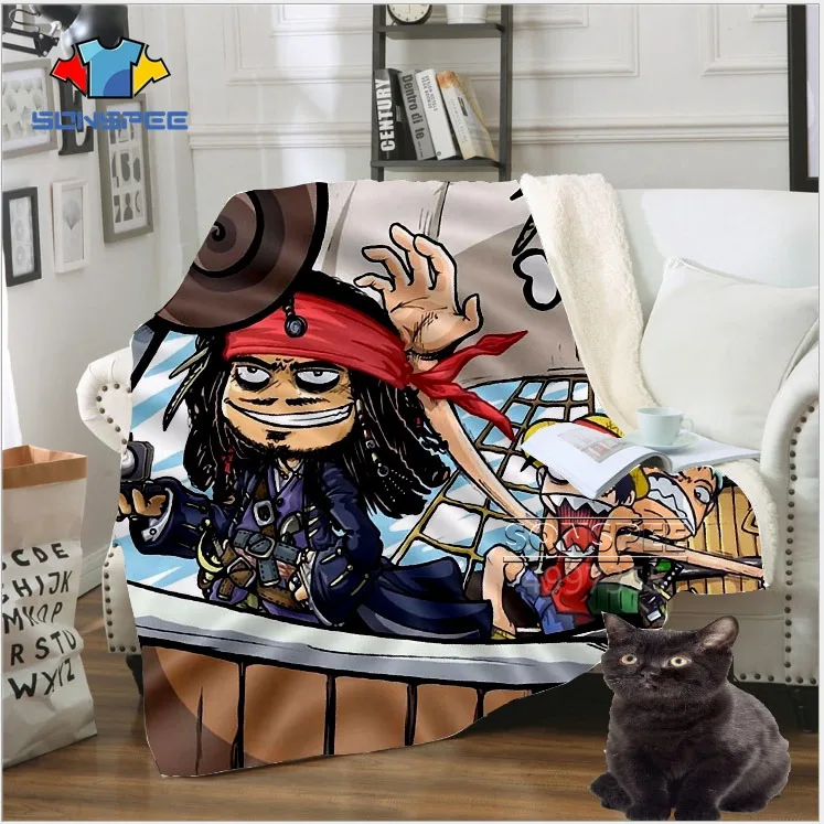 19 SONSPEE one piece Luffy аниме Харадзюку для детей и взрослых 3D печатное одеяло теплое покрывало для дивана осеннее постельное белье для путешествий для отдыха K170 - Цвет: 19