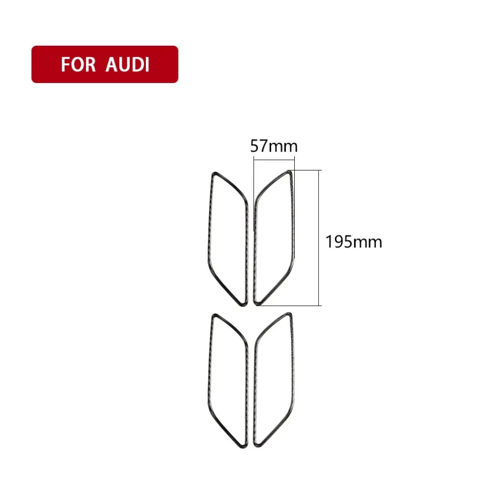 Для Audi A3 8V 2012- аксессуары для автомобиля Стайлинг углеродное волокно дверные ручки декоративные полоски наклейки для отделки