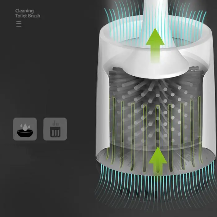 Горячая щетка для туалета без мертвой угловой очистки комплект с длинной ручкой мягкие волосы Бытовая ванная Чистящая Щетка для туалета HR