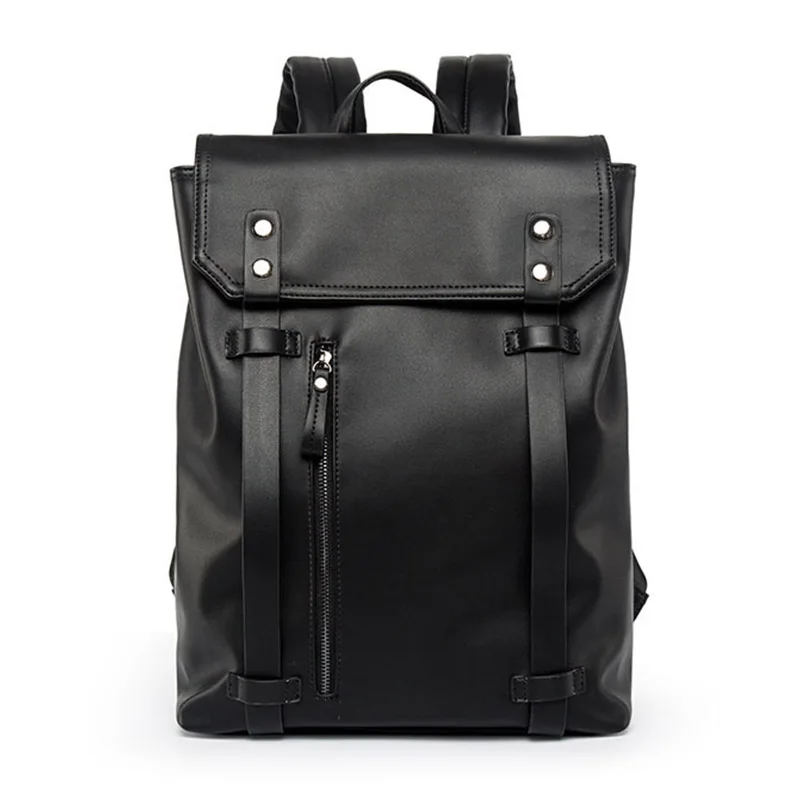 

35L 2020 New Men's backpack Soft noodles fashion casual teenager bag Multifunction High capacity PU man School laptop backpack