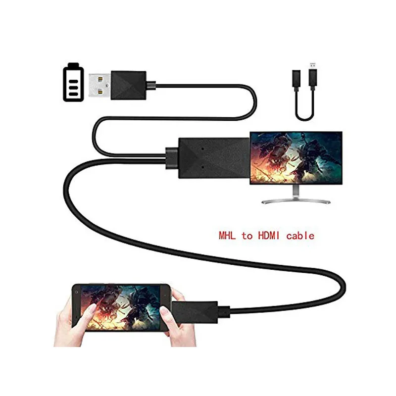 Горячая Универсальный Android телефон MHL Micro USB к HDMI 1080P телевизионный HD кабель адаптер