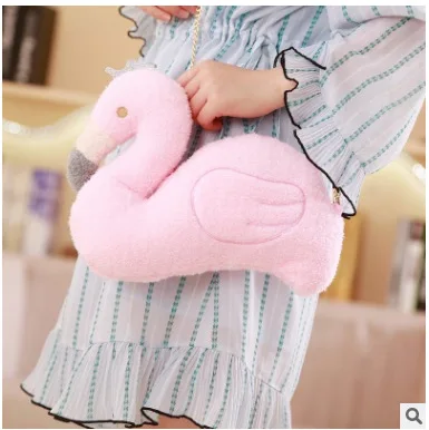 

Model Swan Flamingo Children Backpack Concave Modeling Flamingo Cartoon Cute Cross-body Shoulder Bag Gift